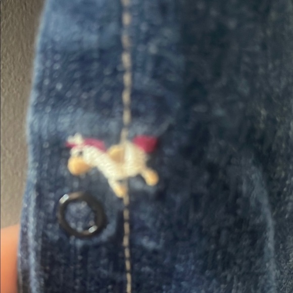 Blue and Pink Casual Overalls with Playful Design - Picture 3 of 8